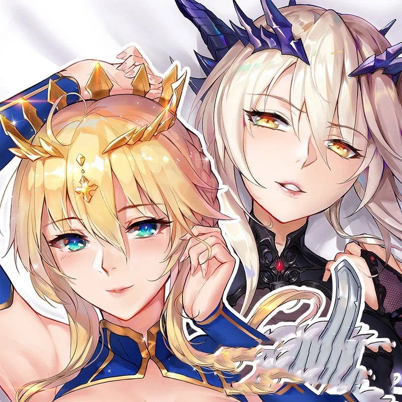 Оригинальный Fate/Grand заказ черно-белые Saber Lily Artoria Пендрагон Dakimakura тела подушку