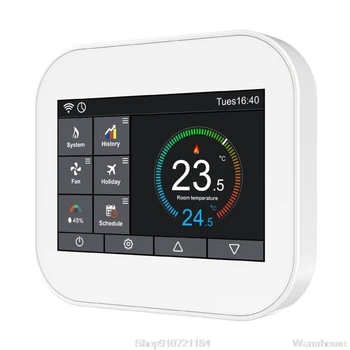 

WiFi Thermostat for Water/Electric Floor Heating Phone APP Alexa Remote Control Temperature Controller LCD Touch Screen O31 20