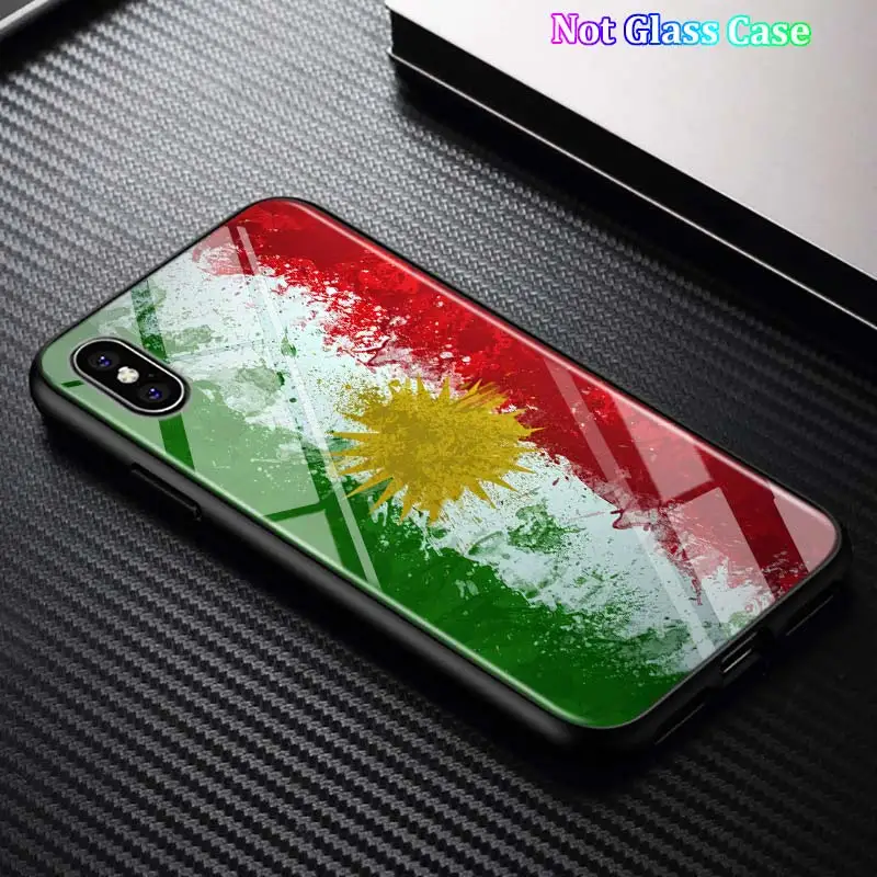 Черный чехол с флагом Курдистана для iPhone 11 11Pro X XR XS Max для iPhone 8 7 6 6S Plus 5S 5 SE глянцевый чехол для телефона