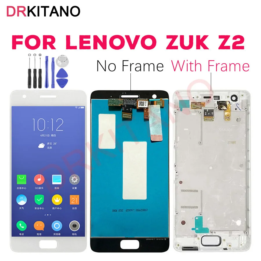 

Original LCD For 5.0" Lenovo ZUK Z2 Display Touch Screen Digitizer Assembly With Frame Replacement For ZUK Z2 LCD Display