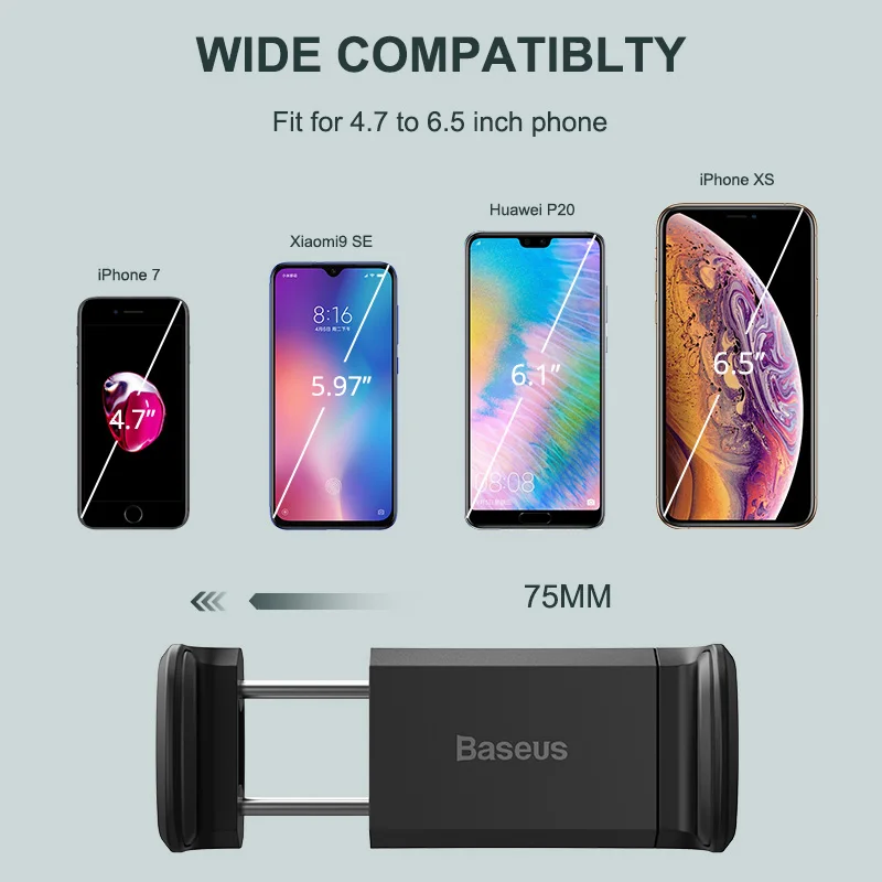 Автомобильный мини держатель Baseus для iPhone Samsung автомобильный с вентиляционным