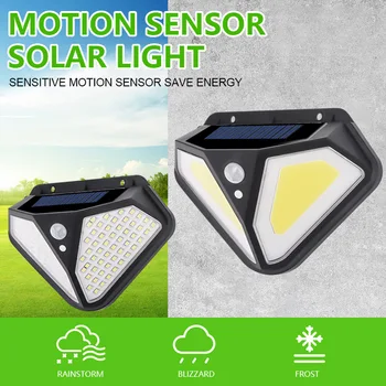 

102LEDs Solar LED Wall Light Illuminated Human Body Sensor Light Outdoor Garden Path Porch Street Night Light