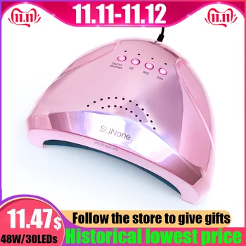 

New SUN one 48W UV Lamp Nail Polish Dryer 30 LEDs Light Drying Fingernail&Toe nail Gel Curing Nail Art Dryer Manicure for Sunone