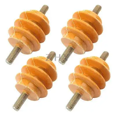 

660V 50mm x 47mm x 10mm Busbar Insulator Support Connector Orange 4PCS