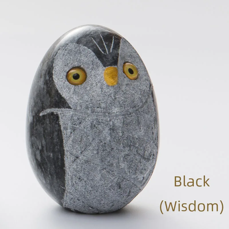 Wisdom (black) Пять благословений, сова, креативный орнамент, статуя животного, украшение для дома, аксессуары в скандинавском стиле, каменные фигурки, рождественский подарок - Цвет: Wisdom (black)