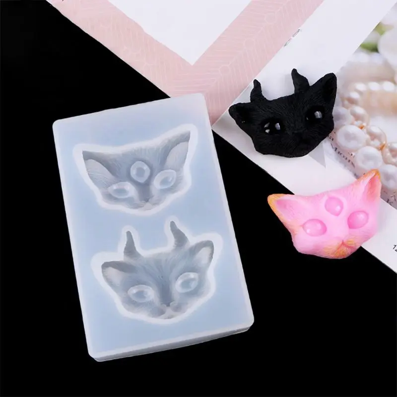 

CAT Head SILICONE Pendant Transparent Resin Mold DIY Crafts Tool