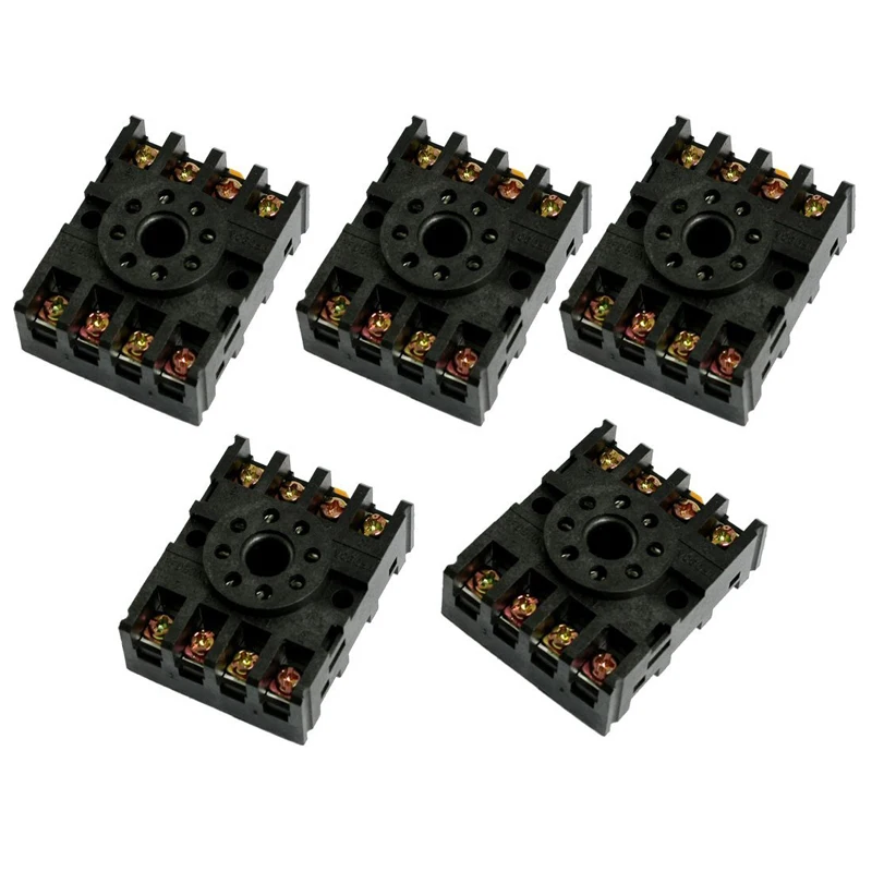 

5 Pcs 8-Pin Screw Terminals PF083A Relay Base Socket for Time Delay