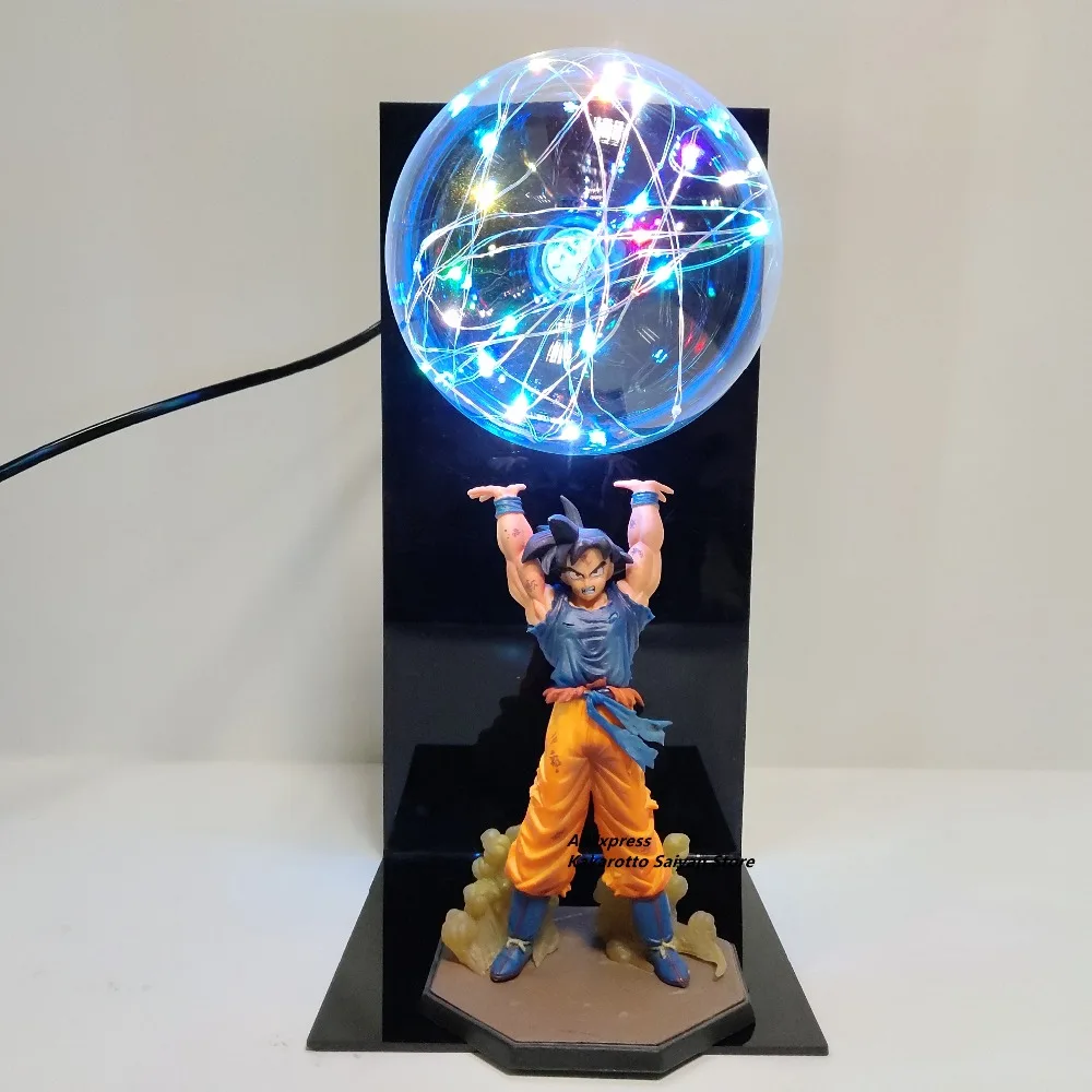 Dragon Ball Z Son Goku Spirit Bomb светодиодные фигурки, игрушка Dragon Ball, супер аниме, фигурка Сон Гоку, светодиодные коллекционные игрушки DBZ