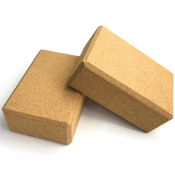 

Fitness Yoga Block Home Gym Body Building Cork Wood Yoga Block Brick Soft High Density Yoga Block to Support Poses Fitness Gym