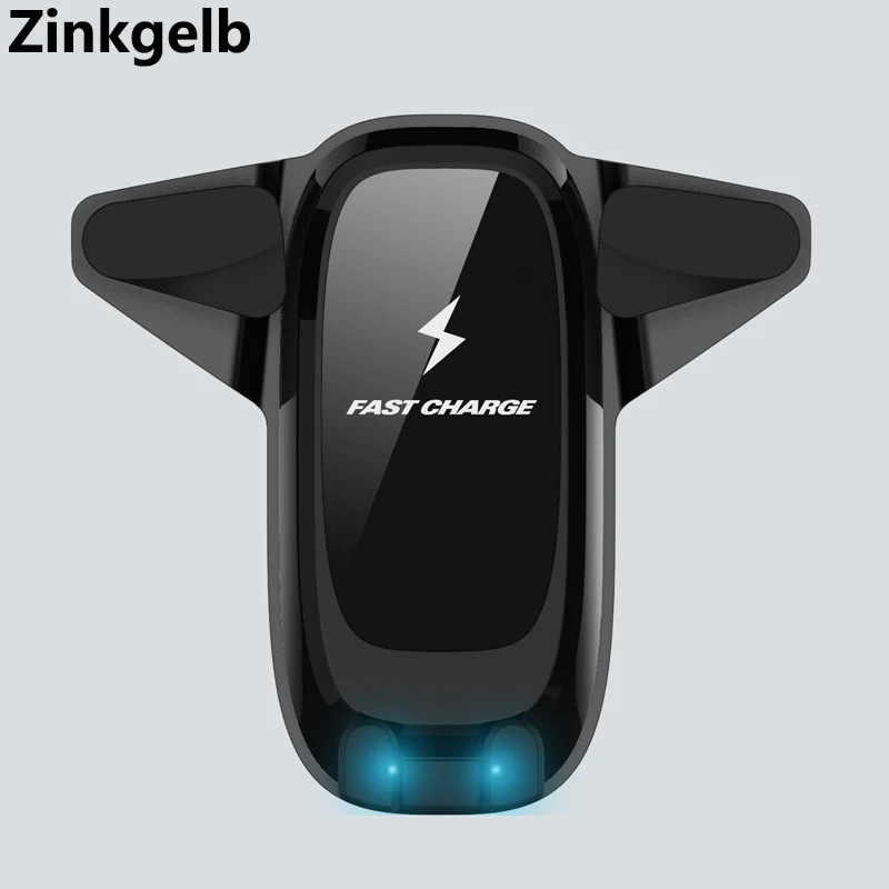 

Wireless Car Charger 10W Qi Fast Charging Air Vent Mount Wireless Charger Phone Holder with QC 3.0 Cigarette Lighter Charger