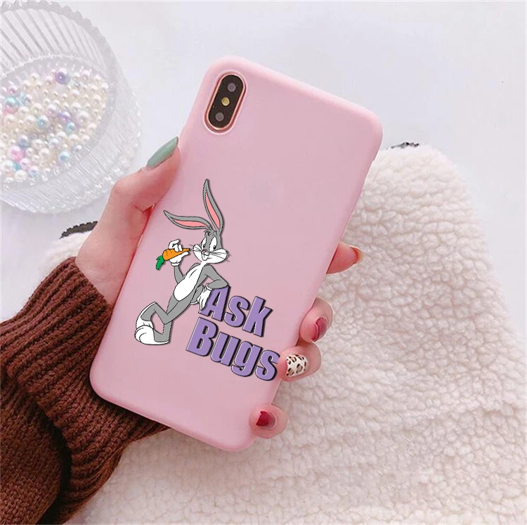 Bugs Bunny TweetyBird Даффи Дак Looney Tunes чехол для iPhone 6 7 6plus X XR XSMAX 11 роскошный цветной Мягкий силиконовый чехол для телефона