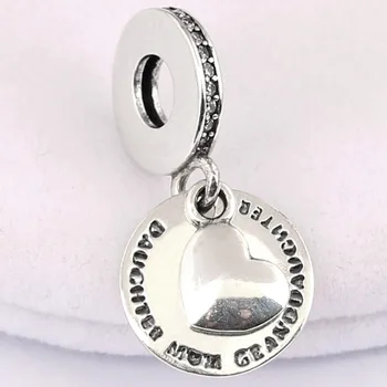 

Original Sweet Heart Three Generations With Crystal Pendant Beads Fit 925 Sterling Silver Charm Pandora Bracelet Diy Jewelry