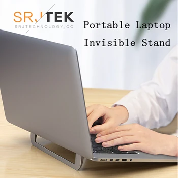 

Portable Laptop Invisible Stand Desktop Tablet Non-slip Metal Adhesive Foldable For Macbook Notebook Holder PC Computer Bracket