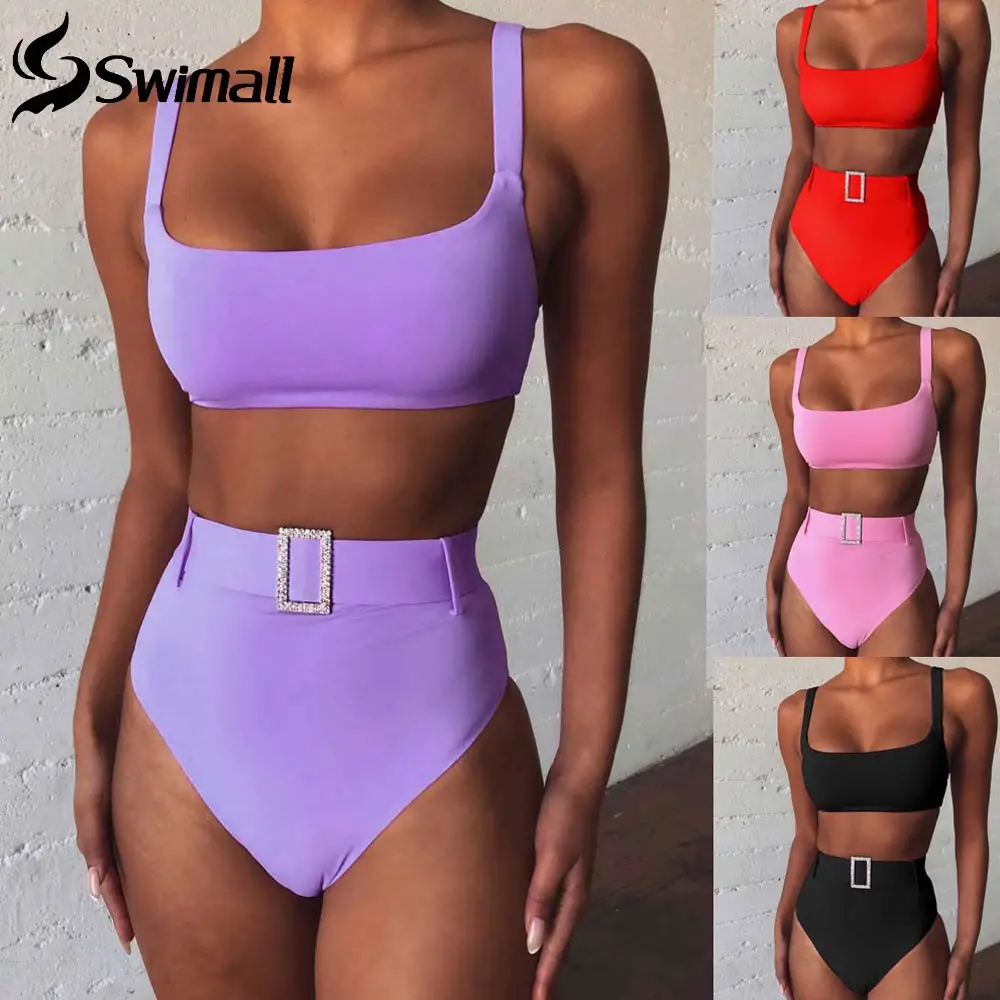 

High Waist Bikini 2020 Sexy Women Bandage Bikinis Set Beach Swimsuit Padded Bra Bathing Suit Female Backless Swimwear biquini