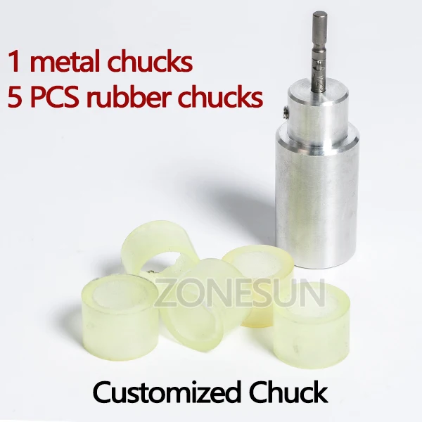 customized Cap Cover ZONESUN опционально смешать укупорочная машина портативный автоматический Электрический с сигнал защиты бутылки укупорочная машина - Цвет: customized Cap Cover