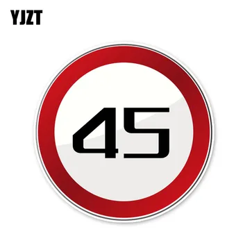 

YJZT 11.9*11.9CM Interesting Speed Limits Warning Sign Car Stickers Accessories C30-0472
