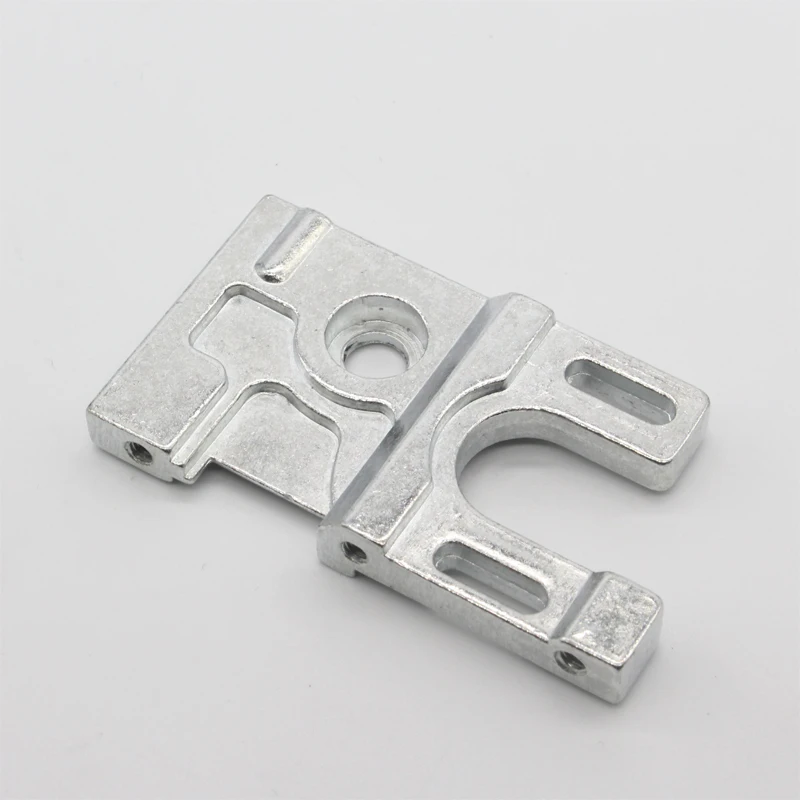 Support moteur HSP 03007 pour RC 1/10, détail des trous de montage et finition métallique