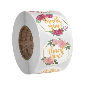 

50-500pcs Thank You Stickers for Seal Labels 25mm Gift Packaging Stickers Birthday Party Offer Stationery Sticker