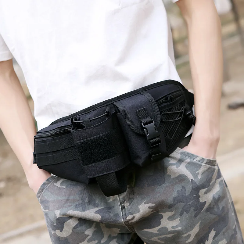 

Wallet Men's New Style Multi-functional Army Fans Tactical Waist Pack Outdoor Sports Camouflage Riding Bottle Waist Pack Casual