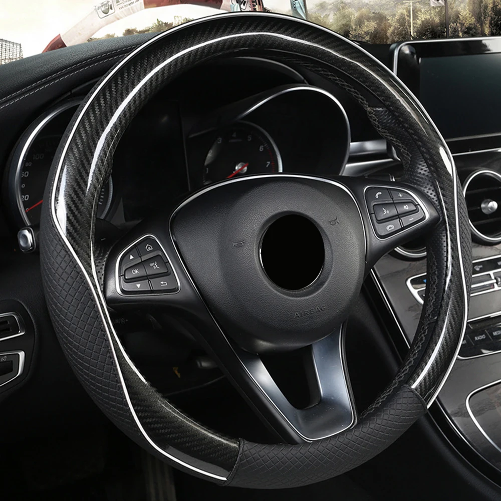 Универсальный чехол на руль подходит для Benz E-Class Skoda Octavia superb peugeot 208 Kia Morning Nissan Dayz Note Qashqai Golf