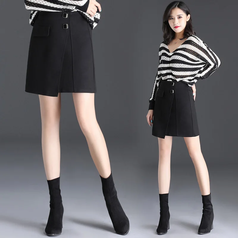 

Shanghai New Europe Sang 2020 Autumn And Winter Irregular Short Skirt a Skirt