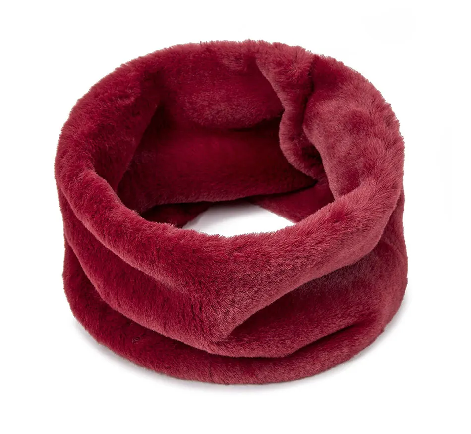 TRUENJOY Women's Winter Thick Warm Neck Scarf men New Soft Ring Scarf Scarves Unisex button Solid Color