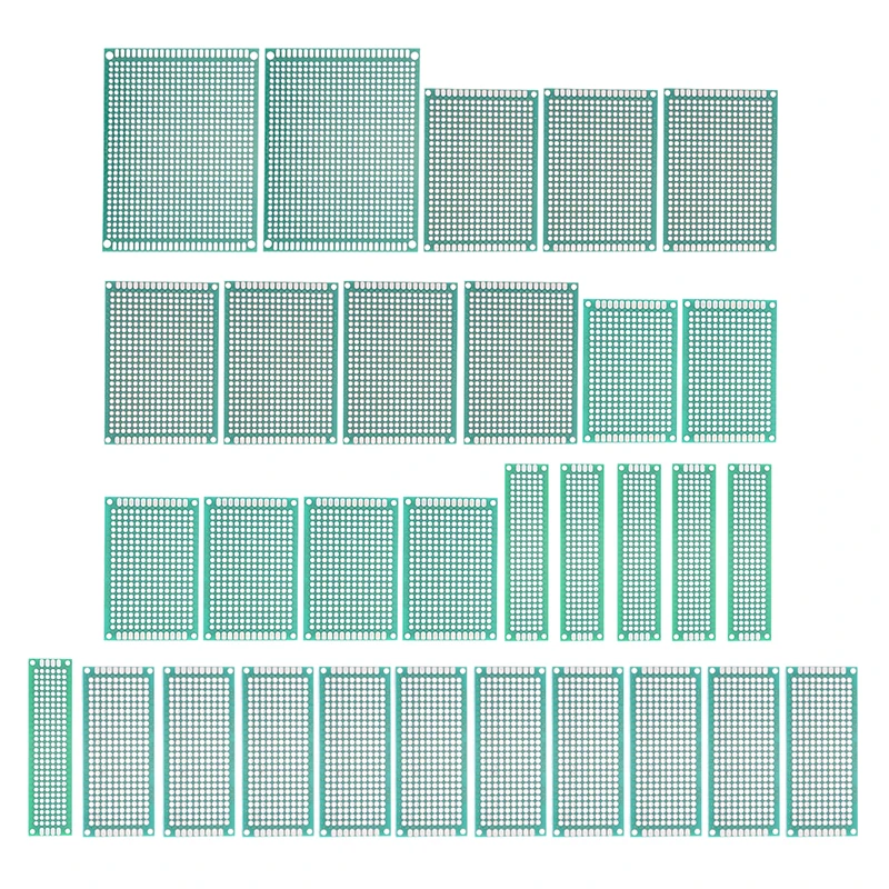 

32 pieces Green Breadboard PCB DOT Universal Board Prototype Universal Circuit Board Set Double Sided Circuits Breakers