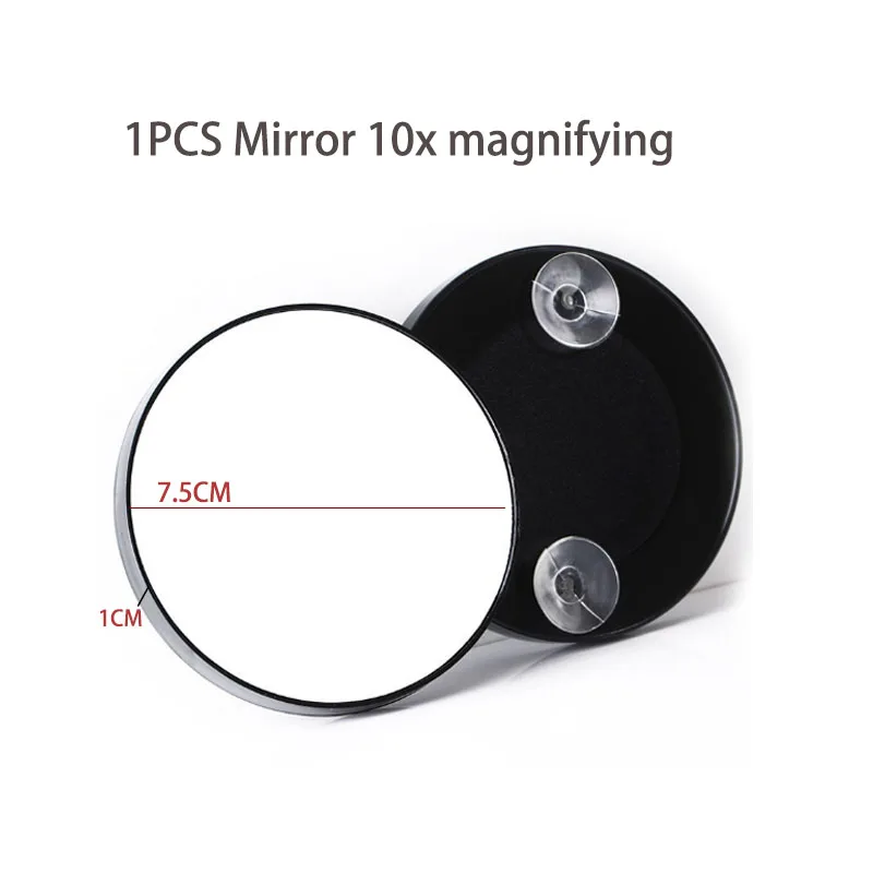 Зеркало для макияжа 8/16 светодиодный светильник трехсторонний складной макияж с сенсорным переключателем диммер косметическое настольное косметическое зеркало - Испускаемый цвет: 1PCS Mirror 10X