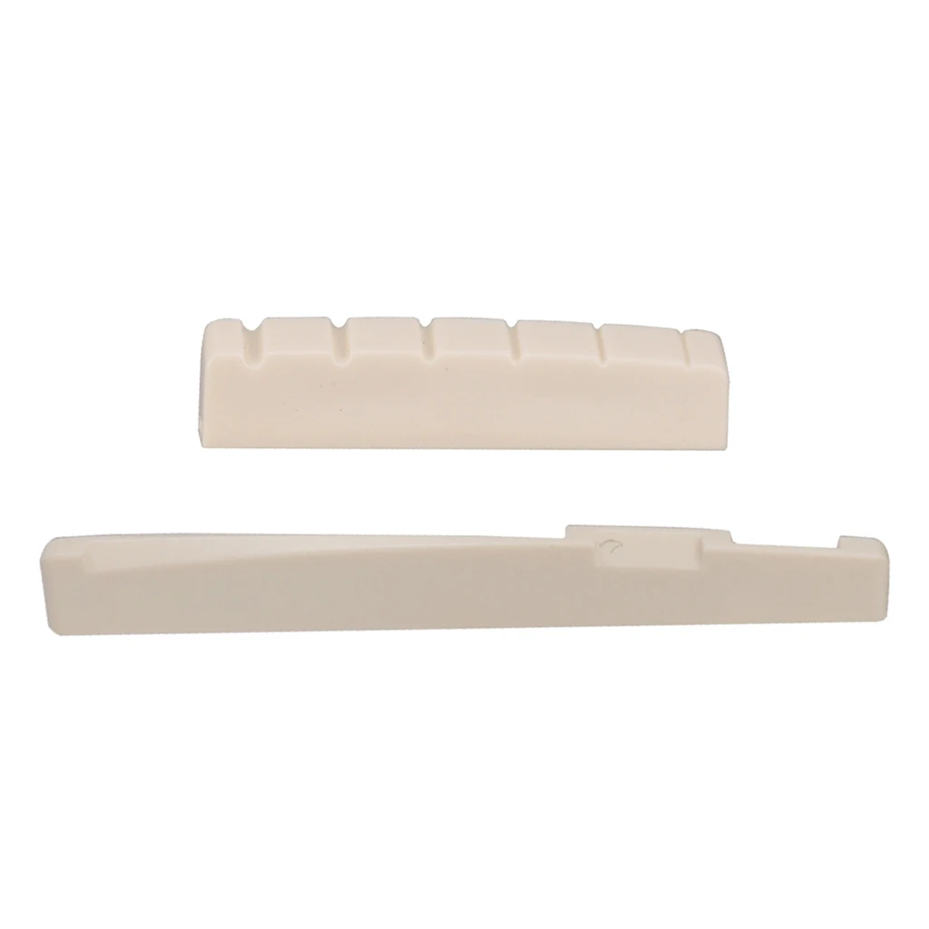 1 Set Left Handed Acoustic Guitar Saddle Nut Slotted for Guitar Parts Accessories 1 Set Left Handed Acoustic Guitar Saddle Nut Slotted for Guitar Parts Accessories