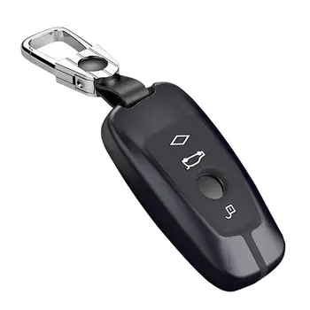 

aluminium Auto Car Key Shell Case Cover Holder With Keyring Key Ring Chain Buckle keychain For BMW F07 F10 F11 F20 F25 F26 F30