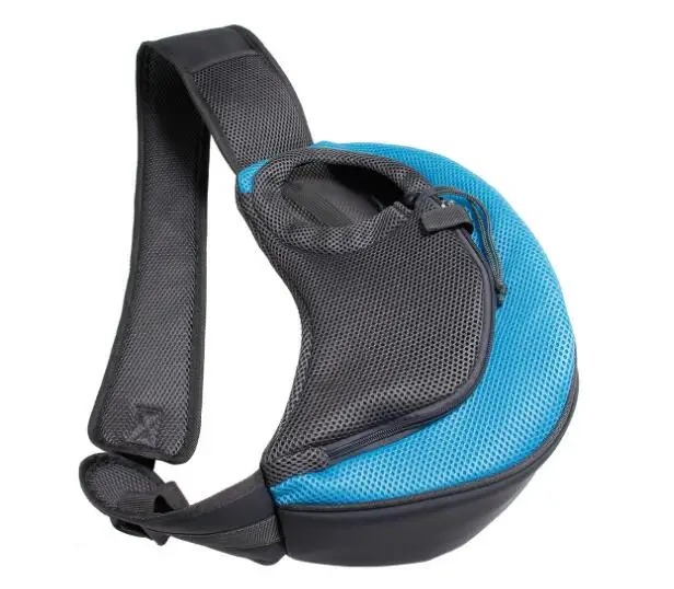 Удобная сумка-переноска для собак, кошек, щенков, уличные сумки, сетка, Оксфорд, одно плечо, сумка, слинг, передняя сетка, дорожная сумка, сумка через плечо - Цвет: sky blue
