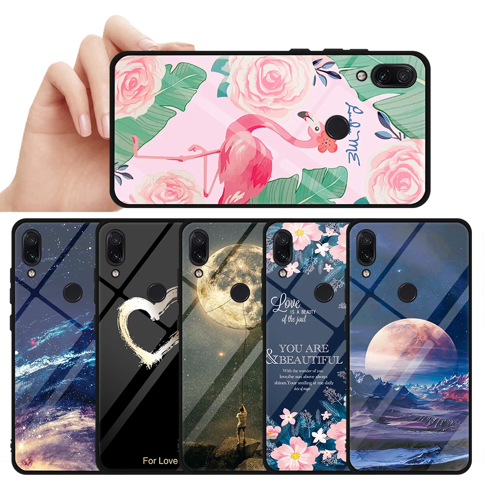 

GerTong Tempered Glass Phone Case For Xiaomi Redmi Note 7 5 6 Pro K20 Mi9 se Mi 9t Mi9t Pro Mi 8 A2 Lite 9 5 Plus Back Cover