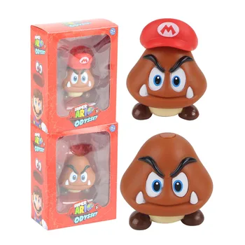 

Super Mario Bros Toys 3 Styles Odessey Goomba With Red Hat Cute Action Figure PVC Collection Model Toys Dolls gift for kids