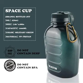 

1L Summer Camp Kettle Bidon Military Canteen Water Bottle for Outdoor Hiking Camping Training Water Bottles Military Kettles