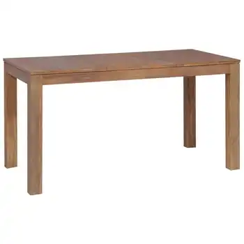 

vidaXL Dining Table Solid Teak Wood with Natural Finish 140x70x76 cm