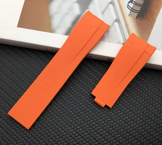 21 мм* 18 мм ремешок для часов изогнутый конец силиконовый резиновый ремешок для ролевого ремешка для проводника II 2 42 мм Циферблат Браслет комбинированная пряжка - Цвет ремешка: 21mm orange