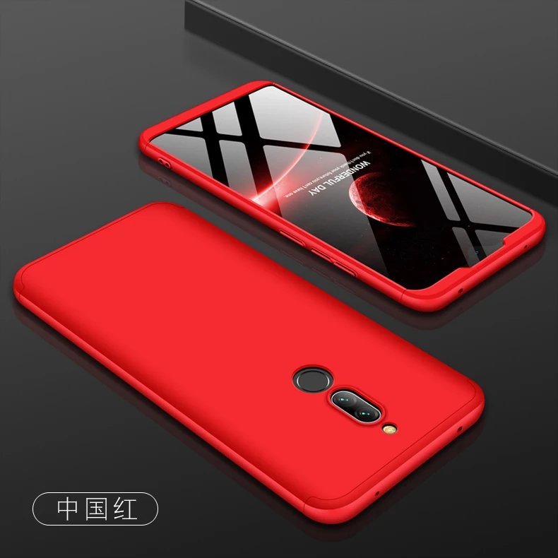 Для Xiaomi redmi 8 чехол на 360 градусов полный корпус жесткий чехол для Xiaomi redmi 8 redmi 8 Гибридный противоударный чехол+ закаленное стекло
