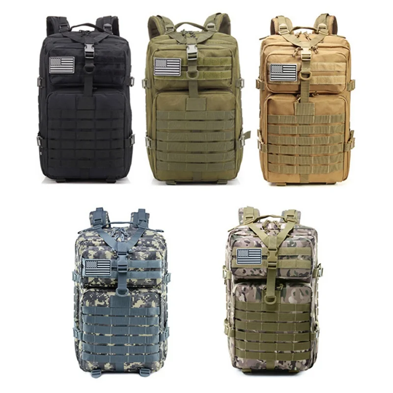 

45L Large Capacity Man Army Tactical Backpacks Military Assault Bags Molle Pack For Trekking Camping Army Green Hunting Bag