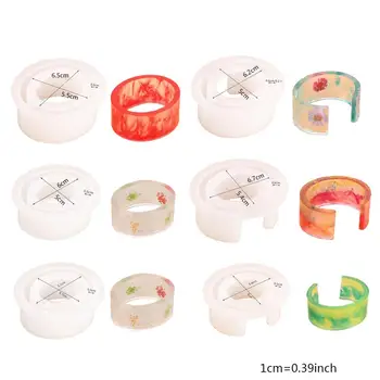

6 Sizes DIY Wide Acrylic Bracelet Silicone Molds Kit Open Cuff Bracelet Bangle Resin Casting Mould Jewelry Making Tools
