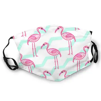 

Cute Flamingos Double-sided printed dustproof and windproof mask, can be cleaned and reused, suitable for outdoor sports