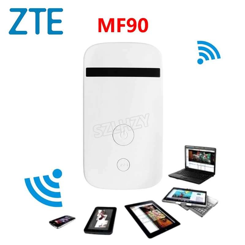 Разблокированный zte MF90 MF920V 4G Wi-Fi роутер 150mbs Mifi Мобильная точка доступа карман 4G модем Carfi 2000 мАч батарея с слотом для sim-карты - Цвет: MF90