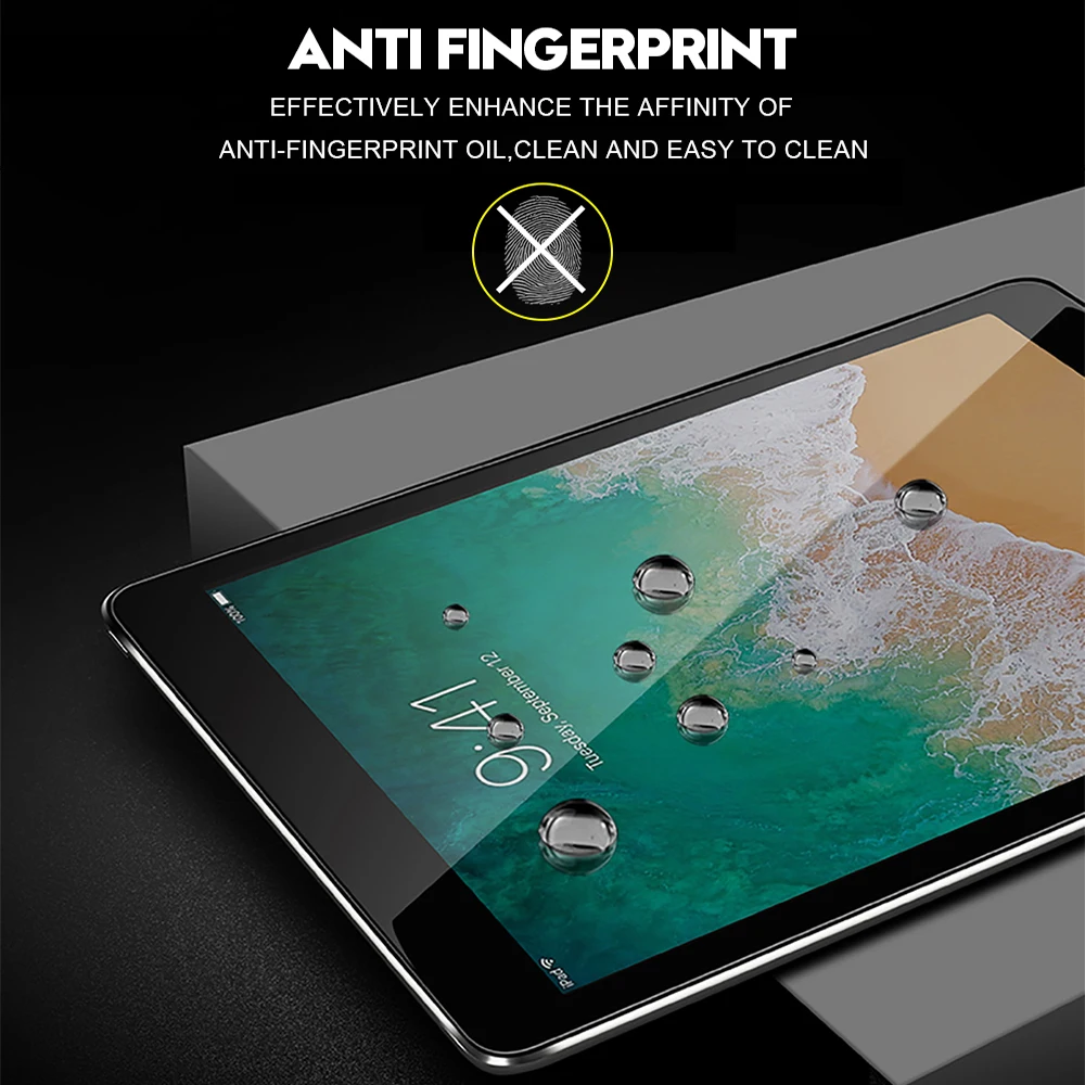 2 упаковки против царапин для Apple iPad mini/Air/Pro 7," 9,7" 10," 10,5" закаленное стекло 9H протектор экрана планшета