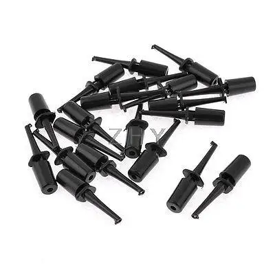 

20 Pcs Black Plastic Cover Multimeter Lead Wire Test Testing Hook