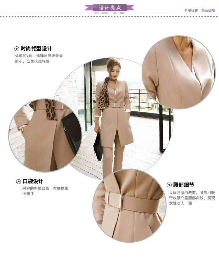 Женская одежда новый блестящий темперамент костюм пассажира средней длины куртка тонкие укороченные брюки