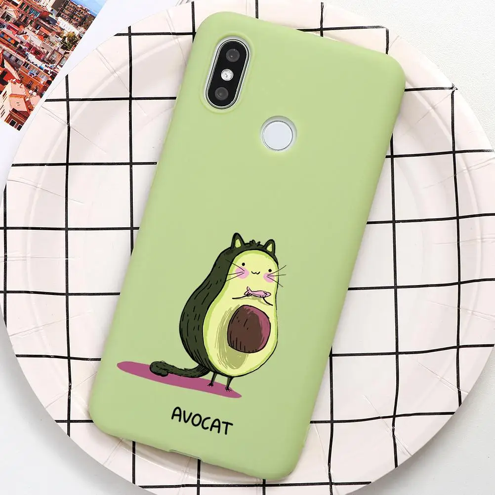 Зеленый чехол Avocado для Xiaomi Redmi Note 8 8T K20 S2 6 5 Pro Plus 6A 7A 5A TPU Мягкий Подарочный чехол для Redmi Note 7 Pro