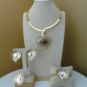 

Yuminglai 2019 Elegant Design Luxury Gold Color Costume Dubai Jewelry Sets FHK9002