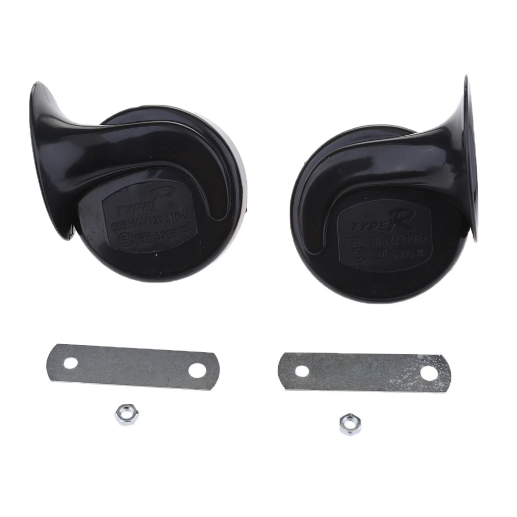 Motor Bike Air Horn Black & Red 105dB 12 Volt Motorcycle Loud Sound Level