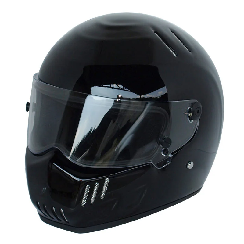 CRG ATV-6 шлем для мотогонок F1 Capacete De Moto Riding Cascos Motorrad Moto Car Stig Karting шлем для Симпсона - Цвет: Black-clear lens