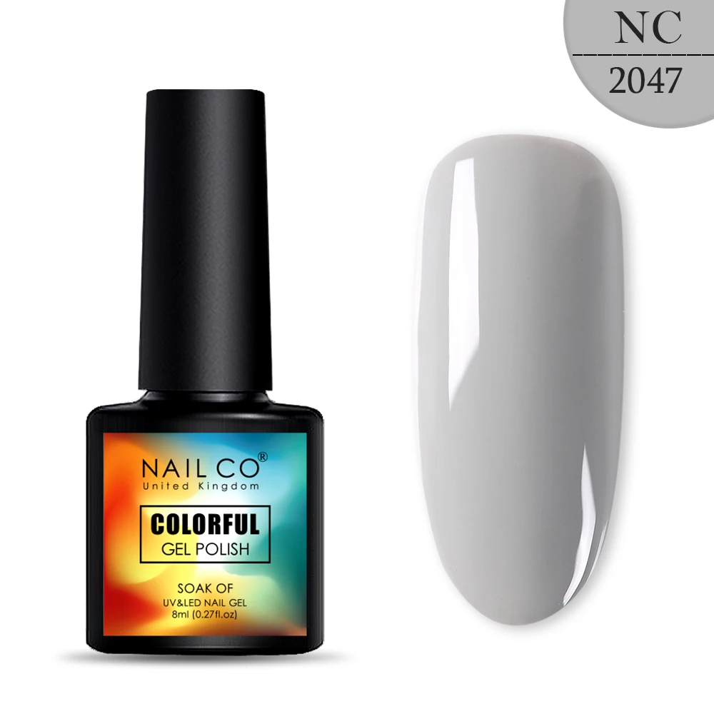 NAILCO, 8 мл, 130 цветов, Гель-лак для ногтей Lucky color, Гель-лак для ногтей, дизайн ногтей, Гель-лак Esmalte Nails Lak Hybrid Soak Off - Цвет: 2047