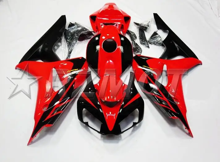 Топ литья под давлением ABS Полный комплект обтекателя Подходит для Honda CBR1000RR 06 07 2006 2007 1000RR Обтекатели набор красный черный крутой